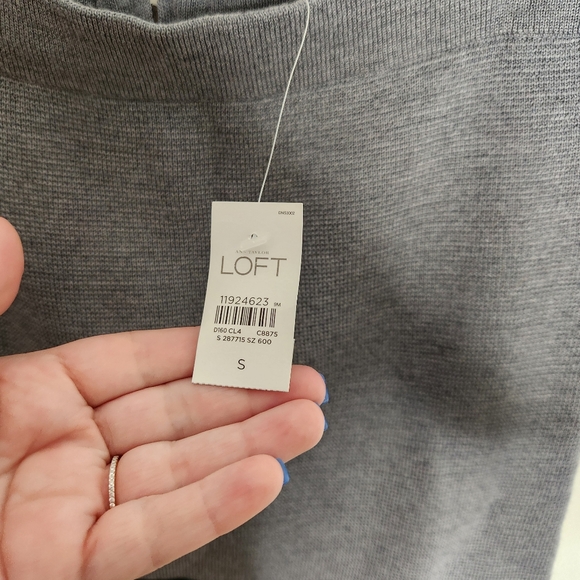 LOFT skirt NWT women's small wool blend stretch knit sweater color block - Picture 3 of 5